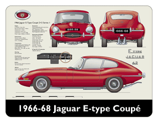 Jaguar E-Type Coupe 2+2 S1 1966-68 Mouse Mat